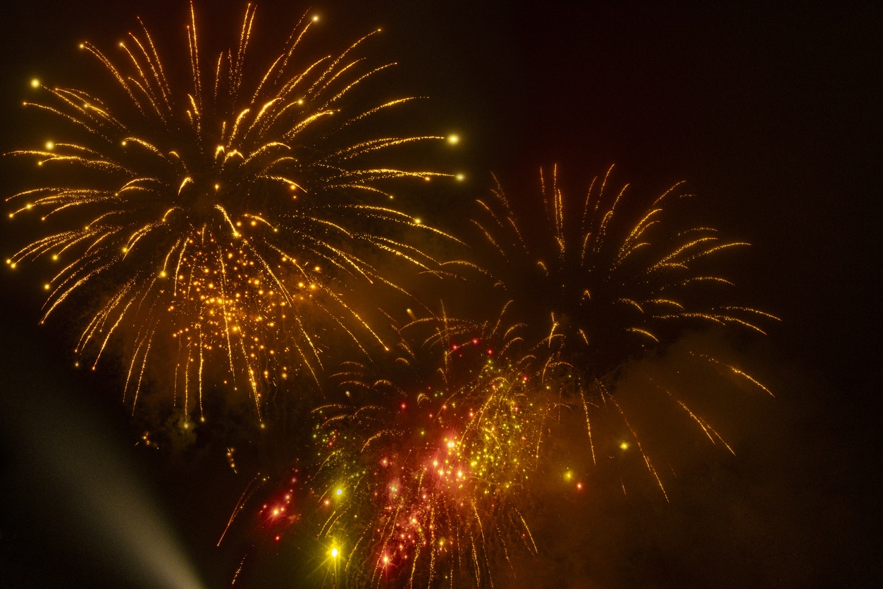 Celebrating an Event with Fireworks.
